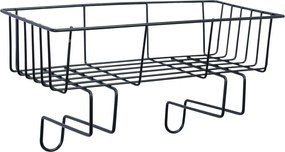 Ράφι Μπάνιου Τύπου Καλάθι 34x15x13cm Άσπρο ή Μαύρο - Μαύρο