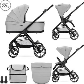 BABY STROLLER VENICE GREY 2in1 up to 22 kg with pr