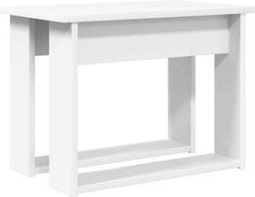 vidaXL Σετ Τραπεζιού Για Καφέ 2 pcs Λευκό Επεξεργασμένο ξύλο