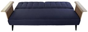 Καναπές-Κρεβάτι DKD Home Decor Μπλε Καφέ Μαύρο Μέταλλο Σύγχρονη Urban 203 x 87 x 81 cm