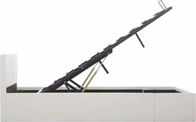 vidaXL Πλαίσιο Κρεβατιού με Αποθηκ. Χώρο Λευκό 120x200 εκ. Συνθ. Δέρμα