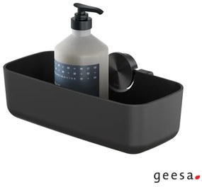 GEESA Opal Σπογγοθήκη Επιτοίχια Πλαστική Black Brushed Pvd