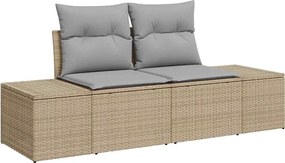 vidaXL Σετ Καναπέ Κήπου με αποθήκευση 11 pcs Μπεζ Πολυ ράταν