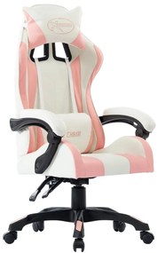 Καρέκλα Racing Ροζ από Συνθετικό Δέρμα