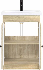 vidaXL Σετ Επίπλων Μπάνιου Sonoma Δρυς 56 x 37,5 x 81 εκ