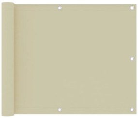 vidaXL Διαχωριστικό Βεράντας Κρεμ 75 x 300 εκ. Ύφασμα Oxford