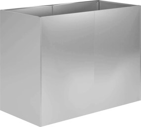 vidaXL Γλάστρα Κήπου Ασημί 80 x 40 x 60 cm Γαλβανισμένος Χάλυβας