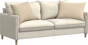vidaXL Μαξιλάρι Καναπέ 2 pcs Κρεμ 70 x 50 cm ύφασμα