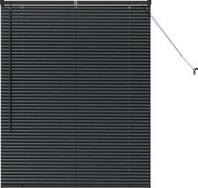 vidaXL Βενετσιάνικες Ρόδες Μαύρο 130 x 100 cm Αλουμίνιο