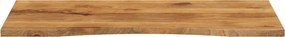 vidaXL Επιφάνεια Γραφείου Καμπύλη 120x60x2,5 εκ Μασίφ Ακατ. Μάνγκο