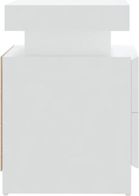 vidaXL Κομοδίνο Λευκό 40 x 35 x 52 εκ. από Επεξεργ. Ξύλο