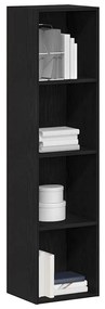 vidaXL Βιβλιοθήκη Μαύρη δρυς 36 x 30 x 143 cm Επεξεργασμένο ξύλο