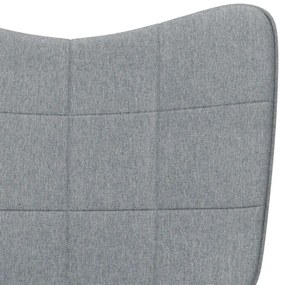 vidaXL Πολυθρόνα Relax Ανοιχτό Γκρι Υφασμάτινη