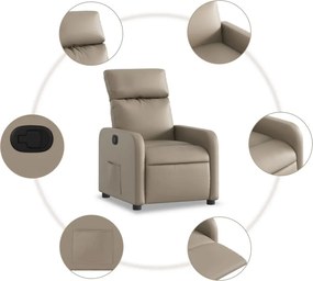 vidaXL Πολυθρόνα Ανακλινόμενη Καπουτσίνο από Συνθετικό Δέρμα