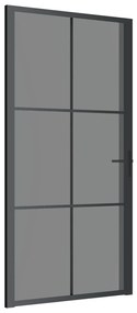 vidaXL Εσωτερική Πόρτα 102,5x201,5 εκ. Μαύρο ESG Γυαλί και Αλουμίνιο