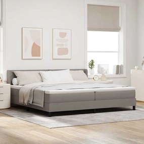 vidaXL Κρεβάτι box spring με στρώμα με στρώμα Taupe 200 x 200 cm