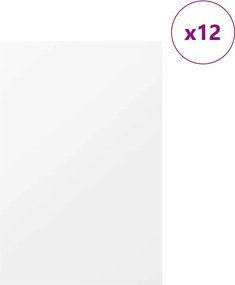 vidaXL Διακοσμητικά Πάνελ 12 pcs Λευκό 40 x 60 x 0.27 εκ
