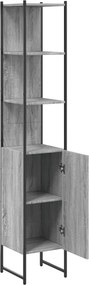 vidaXL Ντουλάπι Μπάνιου Γκρι Sonoma 33x33x185,5 εκ. Επεξεργασμένο Ξύλο