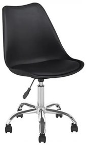 MARTIN καρέκλα γραφείου PP/PU Μαύρο/Μοντ.ταπετσαρία 51x55x81/91cm ΕΟ201,1W