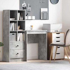 vidaXL Γραφείο Γκρι σκυροδέματος 60 x 40 x 76 εκ. Επεξεργασμένο ξύλο
