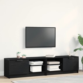vidaXL Έπιπλο τηλεόρασης 2 τμχ Μαύρη Βελανιδιά 80x35x36,5 εκ Επεξεργασμένο ξύλο