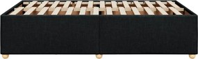 vidaXL Σκελετός Κρεβατιού Χωρίς Στρώμα Μαύρο 120x200 εκ. Υφασμάτινο