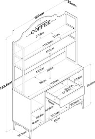 Ντουλάπι Λευκό EZEPRI 120x40x183.6
