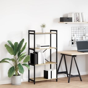 vidaXL Βιβλιοθήκη Sonoma Δρυς 60 x 30 x 118 εκ MDF και Χάλυβας