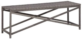 vidaXL Πάγκος Κήπου Γκρι 120 εκ. από Συνθετικό Ρατάν