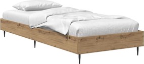 vidaXL Σκελετός Κρεβατιού Artisan Δρυς 80 x 200 cm Επεξεργασμένο Ξύλο