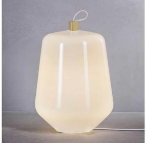 Επιτραπέζιο Φωτιστικό LED 13W Dimmer Φυσητό Γυαλί Μέταλλο Ορείχαλκος Luisa T3 Prandina-1C50000311201-Λευκό 1C50000311201
