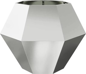 vidaXL Γλάστρα 2 pcs Ασημί 100 x 100 x 80 εκ Επικαλυμμένος Χάλυβας