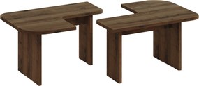 Σετ Τραπεζιών Σαλονιού Αντίκα Καρυδί ETRERA 90x45x35
