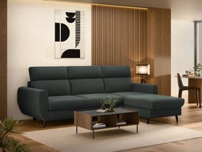 Γωνιακός Καναπές Torro Mini-Δεξιά-Γκρι Σκούρο
