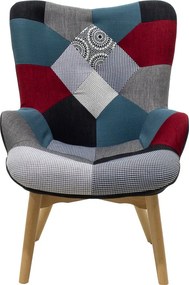 Πολυθρόνα Kido pakoworld υφασμάτινη χρώμα patchwork