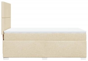 ΚΡΕΒΑΤΙ BOXSPRING ΜΕ ΣΤΡΩΜΑ ΚΡΕΜ 90X190 ΕΚ.ΥΦΑΣΜΑΤΙΝΟ 3292641