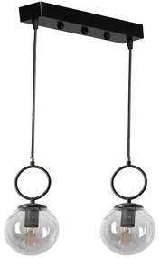 Φωτιστικό Οροφής Morino 846STL2821 45x16x70cm 2xE27 40W Black Opviq