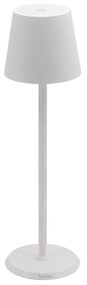 Επιτραπέζιο Φωτιστικό ArteLibre LED Φορητό FELINE Λευκό Αλουμίνιο 11x11x37.5cm - ART-15290015