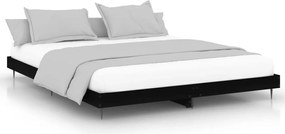 vidaXL Πλαίσιο Κρεβατιού Μαύρο 200x200 εκ. Επεξεργ. Ξύλο