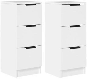 vidaXL Ντουλάπια 2 τεμ. Λευκά 30 x 30 x 70 εκ. από Επεξεργασμένο Ξύλο
