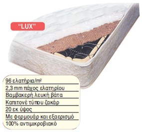 Στρώμα Lux 38-0126 200X150X20 cm Double