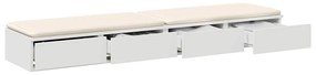 vidaXL Συρτάρια κρεβατιού με συρτάρι Λευκό 135 x 36.5 x 16.5 εκ