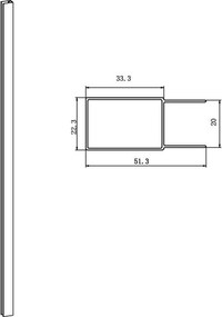 Karag YS05 Chromo - Προφίλ Προέκτασης Καμπίνας 3 x 200 cm