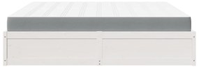 vidaXL Κρεβάτι με Στρώμα Λευκό 200x200 εκ Μασίφ Ξύλο Πεύκου