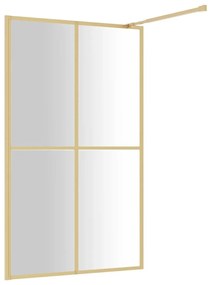 Διαχωριστικό Ντουζιέρας Χρυσό 118 x 195 εκ. Διαφανές Γυαλί ESG - Χρυσό