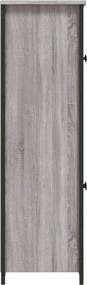 vidaXL Ντουλάπι Γκρι Sonoma 62x32x106,5 εκ. από Επεξεργασμένο Ξύλο