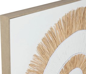 Καμβάς Home ESPRIT Λευκό Φυσικό Boho 92 x 4,5 x 92 cm (x2)
