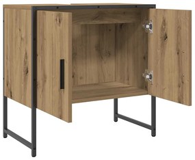 vidaXL Ντουλάπι Νιπτήρα Μπάνιου Αρτισιανή Δρυς 60x33x60 εκ. Επεξ. Ξύλο