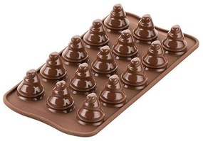 Φόρμα Σιλικόνης 15 Θέσεων 3D Choco Trees 22.154.77.0065 33x27cm Brown Silikomart Silicone