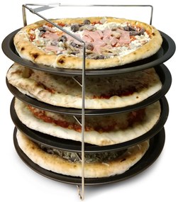 Σετ 4τεμ. Αντικολλητικά Ταψιά Φ28,5cm με Βάση PIZZA 736508 - FISKO